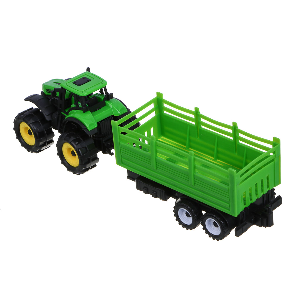 ИГРОЛЕНД Мой первый мини-трактор с прицепом, инерция, РР, 27,6х11х8,2см, 2 дизайна - #5