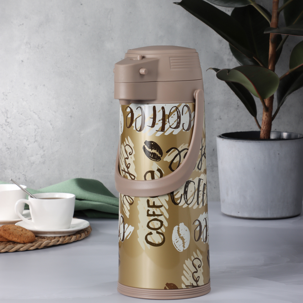 SATOSHI Термос с пневмонасосом "Мокко", стеклянная колба, 1,9 л. - #12