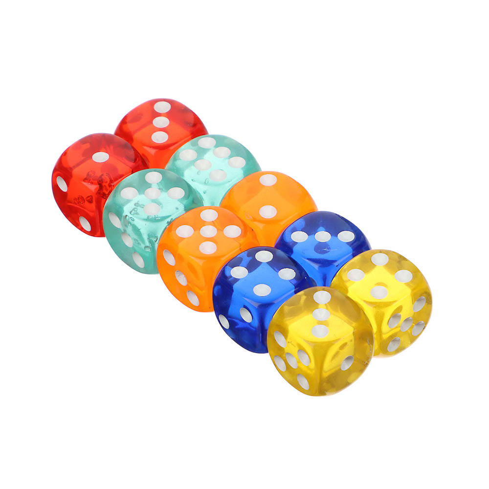 Кубики игральные, 1,4x1,4 см, набор 10 шт, 3797106 - #2