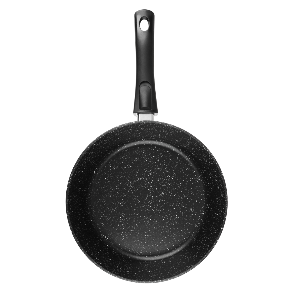 СЛАВЯНА Калина Сковорода литая глубокая d26см, антипригар.покрытие "мрамор", съемная ручка, индукция - #5