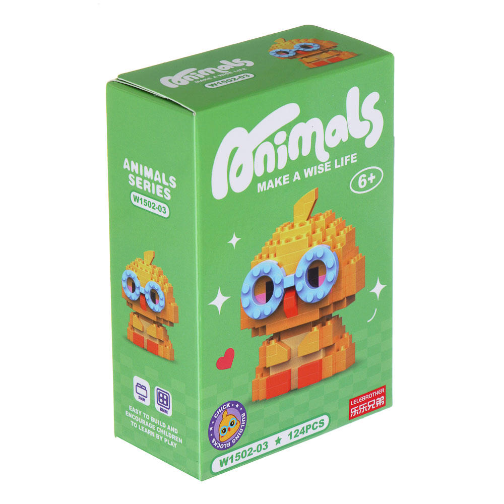 Конструктор мини 3D "Зверюшики", ABS, 7,8х4,1х11,3см, 6 видов - #8