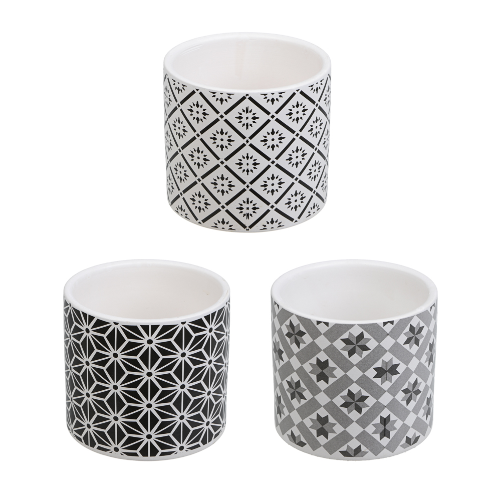 Кашпо тм INBLOOM, 10х9см, керамика, диз.2 - #2