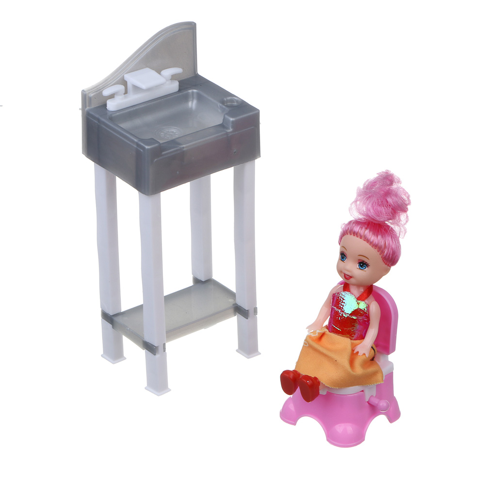 ИГРОЛЕНД Кукла шарнирная 28 см с дочками и акс., PVC, ABS, полиэстер, 23х6х32 см - #4