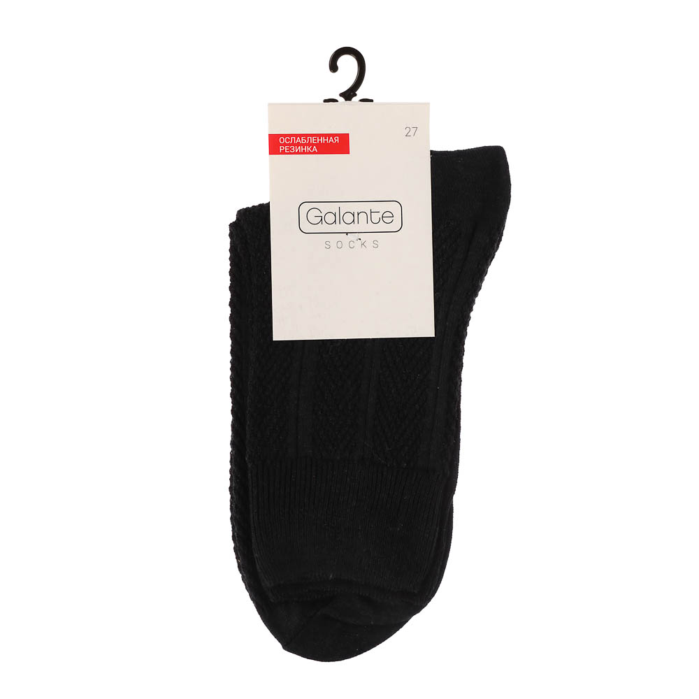 Носки с ослабленной резинкой GALANTE, р. 27, 80% хлопок, 17% полиамид, 3% эластан, цвета в ас-те - #5