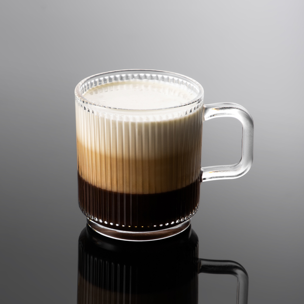 MILLIMI Кружка с рельефным узором, 340мл, стекло - #9