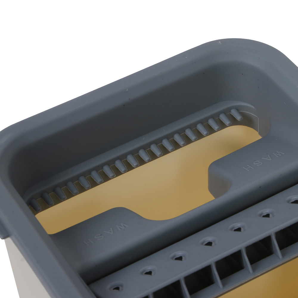 VETTA Набор для уборки: швабра, ведро с механизмом отжима, 2 насадки, микрофибра - #9