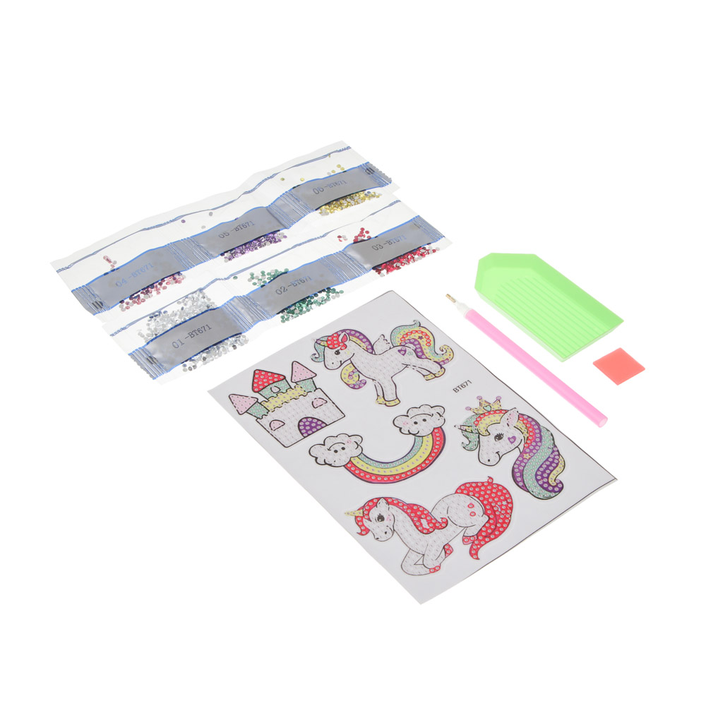 Набор для творчества "Сверкающие стикеры", ХОББИХИТ, 15х2х22,5см, PP, PVC, 2 дизайна - #3