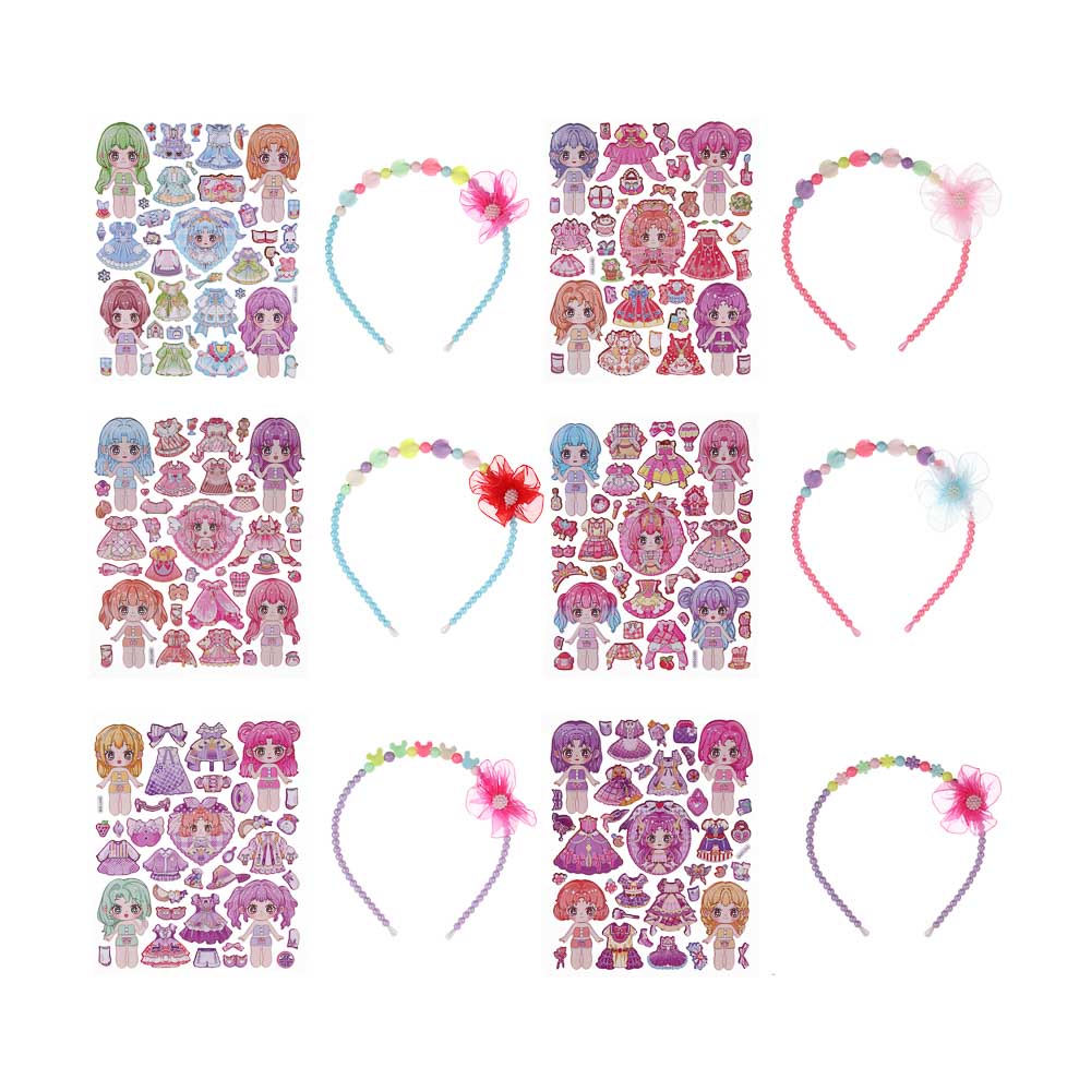 Набор для творчества с наклейками бумага, PP, PVC, 20х30см, 6 дизайнов - #3