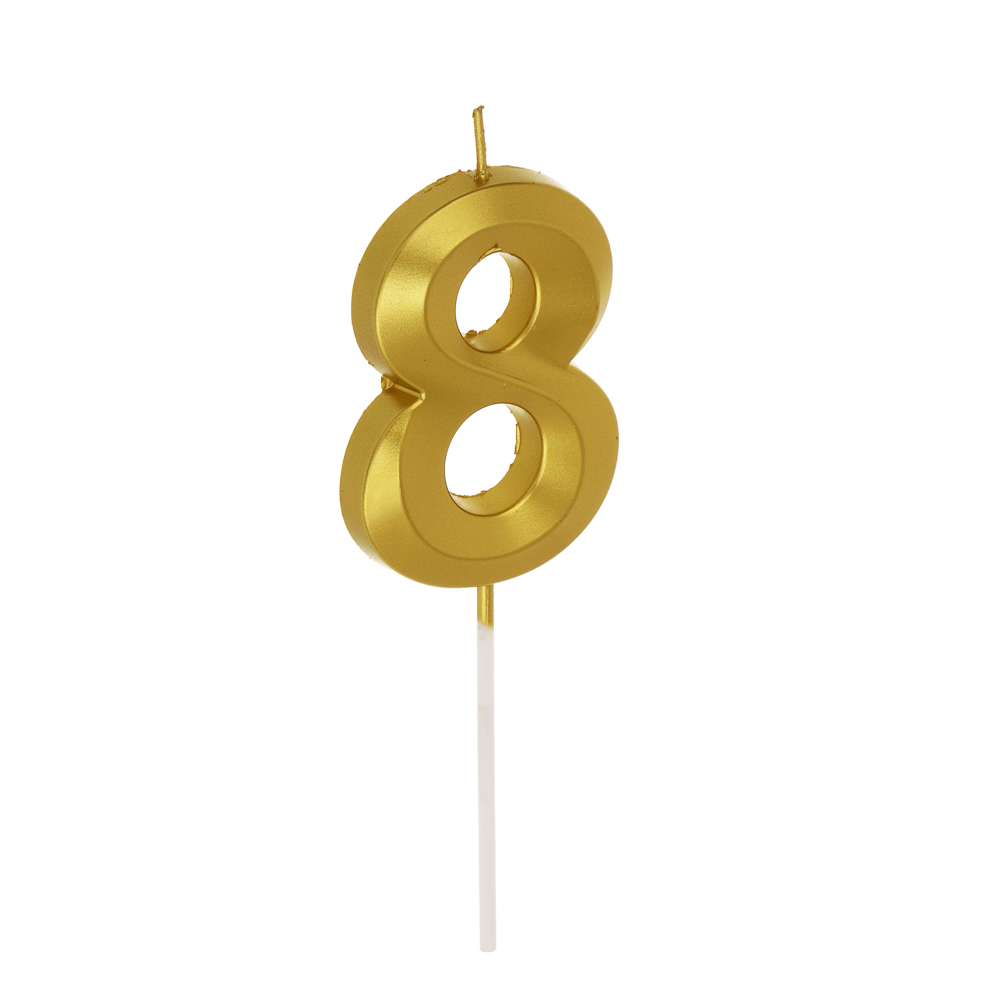 Свеча для торта тм Fntastic 7 см, в форме цифр (8), парафин - #2