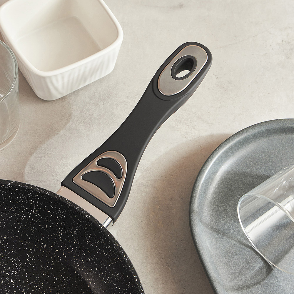 SATOSHI Танто Сковорода литая d24см, антипригарное покрытие Мрамор, индукция - #11