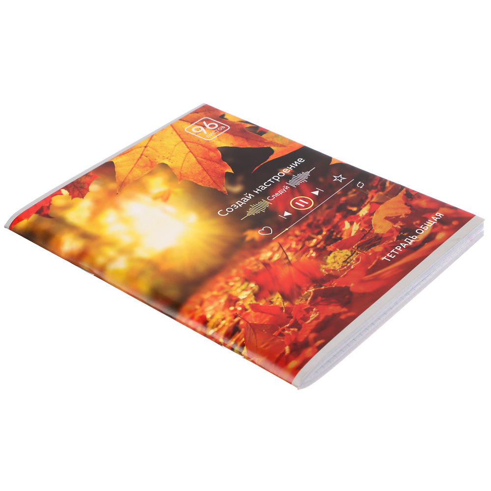 ClipStudio Тетрадь общая, 96 листов, в клетку, БЕЛЫЕ ЛИСТЫ, обложка - картон, скрепка, 4 диз - #3