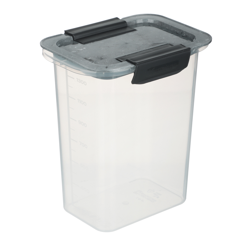 Контейнер герметичный с защелками для сыпучих продуктов 1500мл, пластик - #1