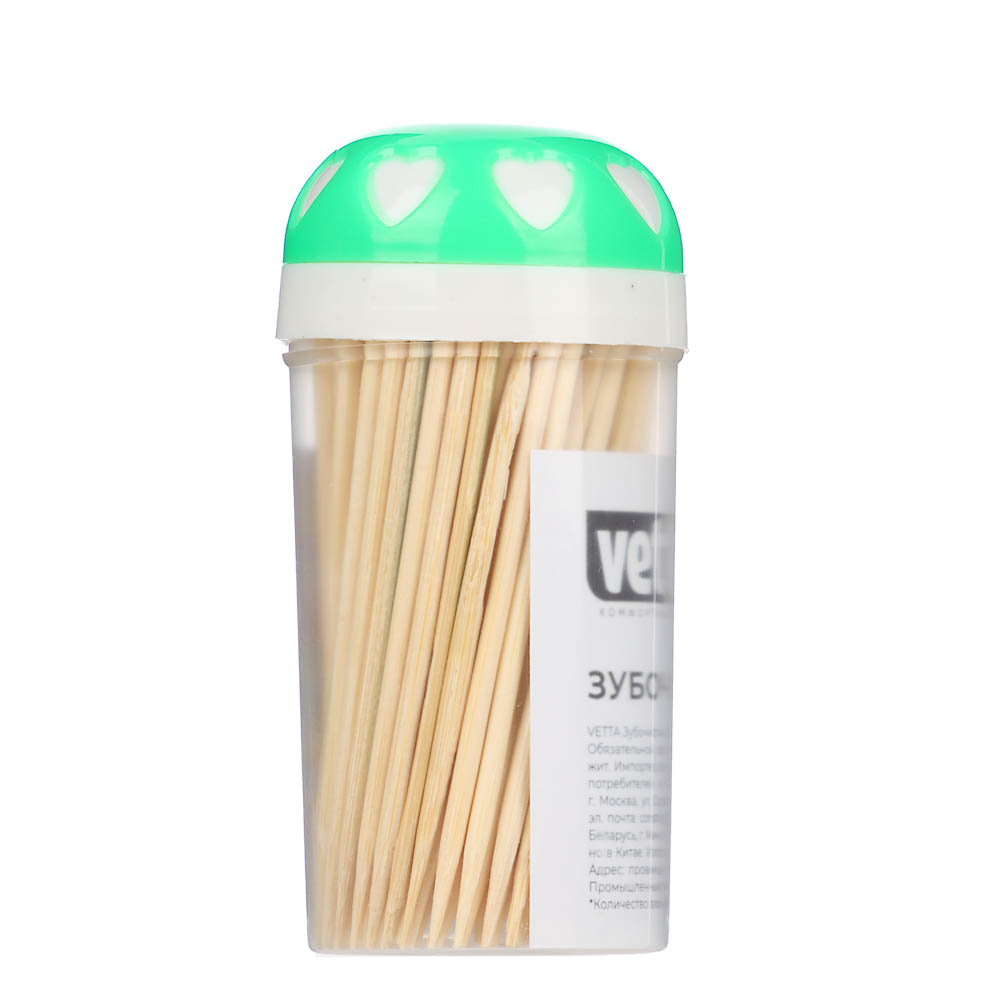Зубочистки тм VETTA, бамбук, пластиковая упаковка, 100шт - #4
