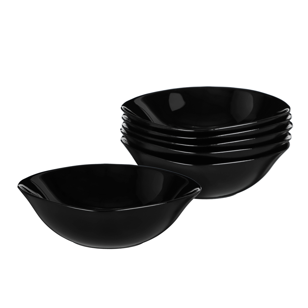 MILLIMI Блэк Набор столовой посуды 19 пр., опаловое стекло, квадратный - #8