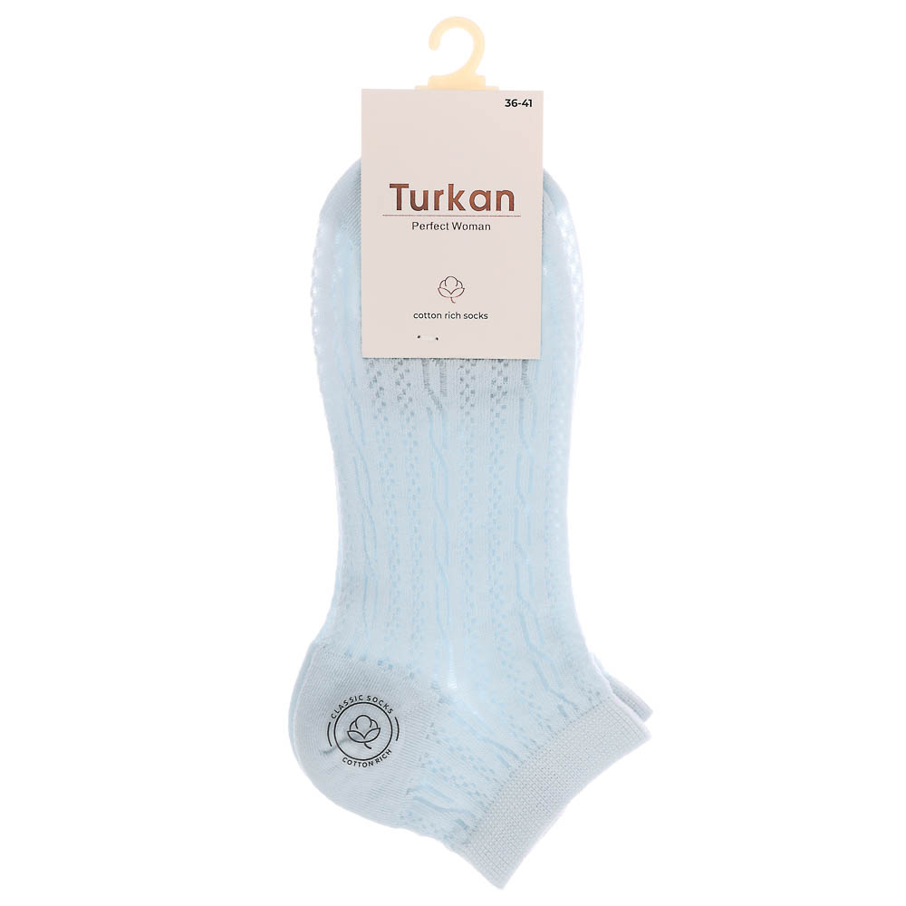 Носки женские короткие, тм Turkan, р. 36-41, 90%хлопок, 8% п/а, 2%лайкра,цвета в ас-те, MY7209 - #5