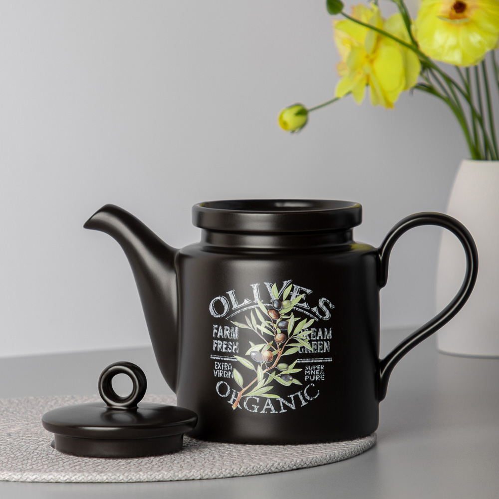 MILLIMI Олива Чайник заварочный, 920мл, 23х11х15,5см, керамика - #8