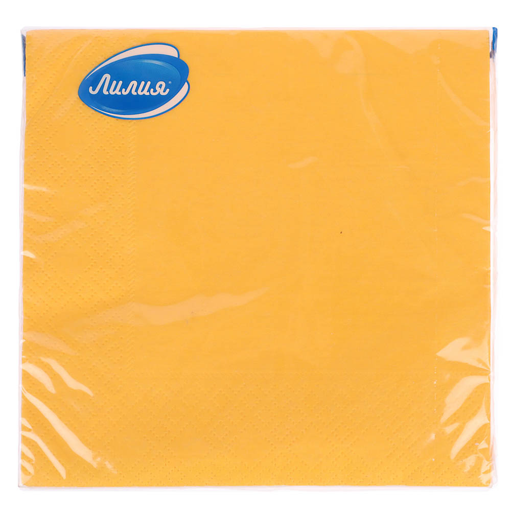 Салфетки бумажные Лилия Желтый/Розовый, 33х33см, 2 слоя, 20л - #6