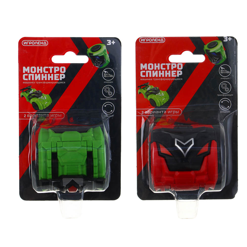 ИГРОЛЕНД Машина трансформирующаяся "Монстро-спиннер", вращение, инерция, ABS, 8,8х14 см, 2 дизайна - #4