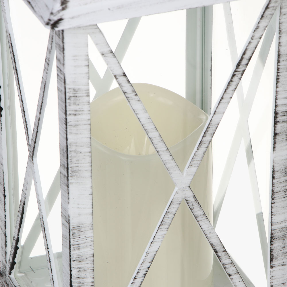 Светильник декоративный LED в виде фонаря тм СНОУ БУМ, 14x14x30,5 см, PP, стекло, 3xAAA - #4