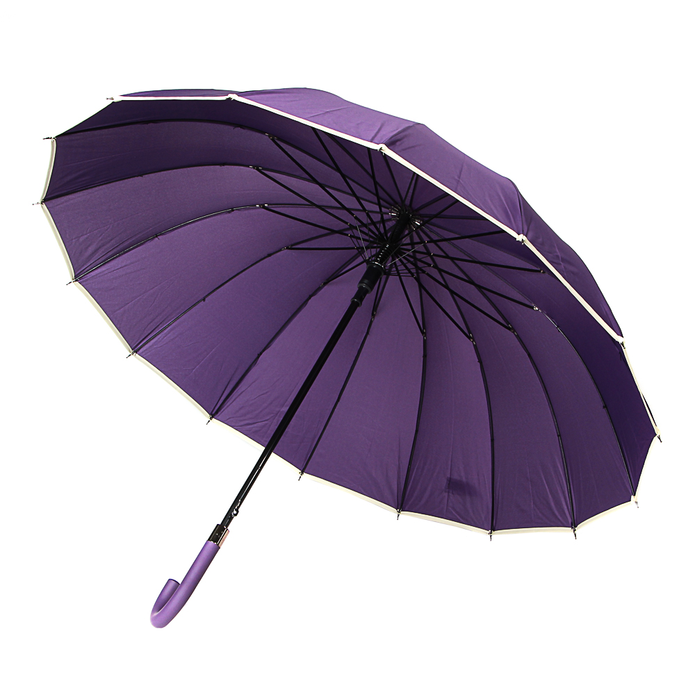 Зонт-трость женский, сплав, пластик, полиэстер, 65см, 16 спиц, 6 цветов - #6