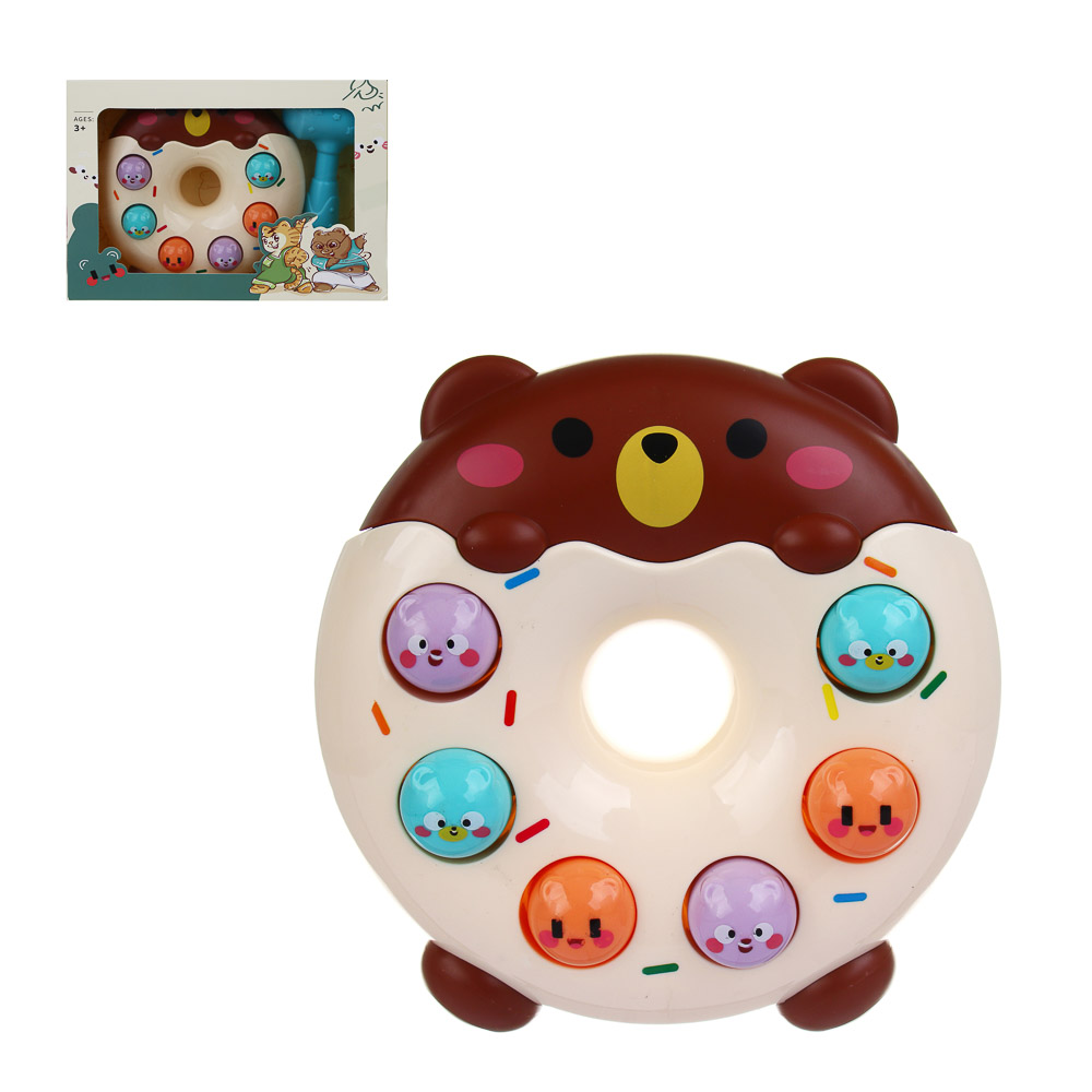 Развивающая игрушка сортер "Пончик", ABS, 22х5,5х15см, 2 диза - #1