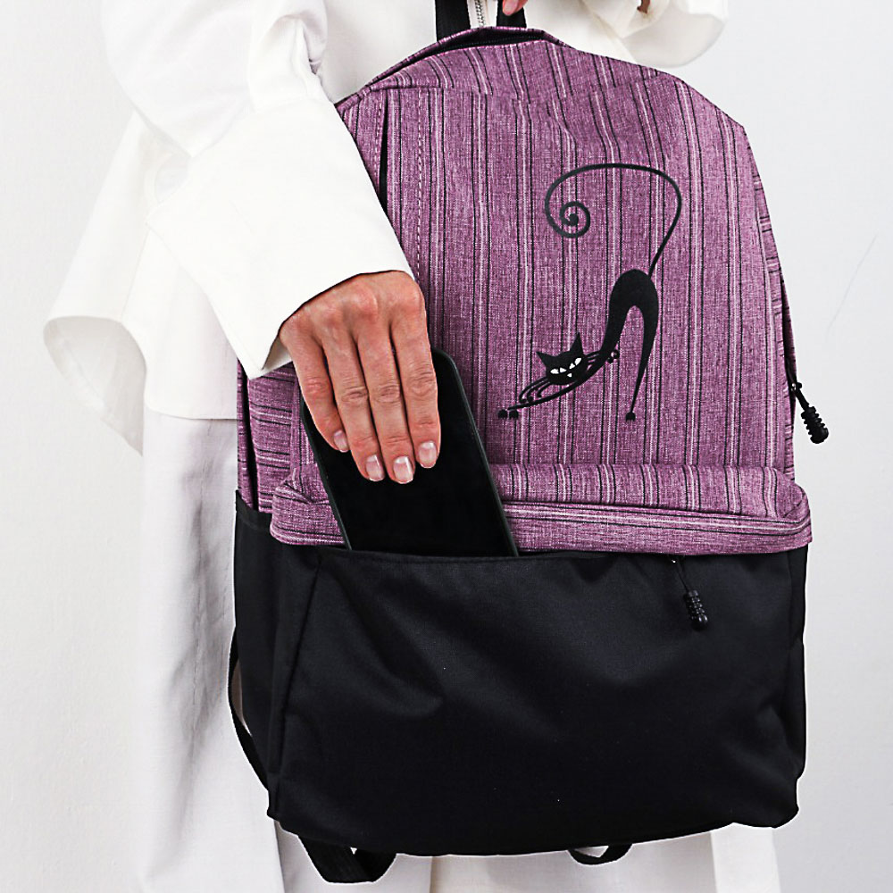 Рюкзак подростковый, 44x31x13см, 1отд, 1 карман, спинка из ЭВА, USB, полиэстер под ткань, 3 цвета - #14