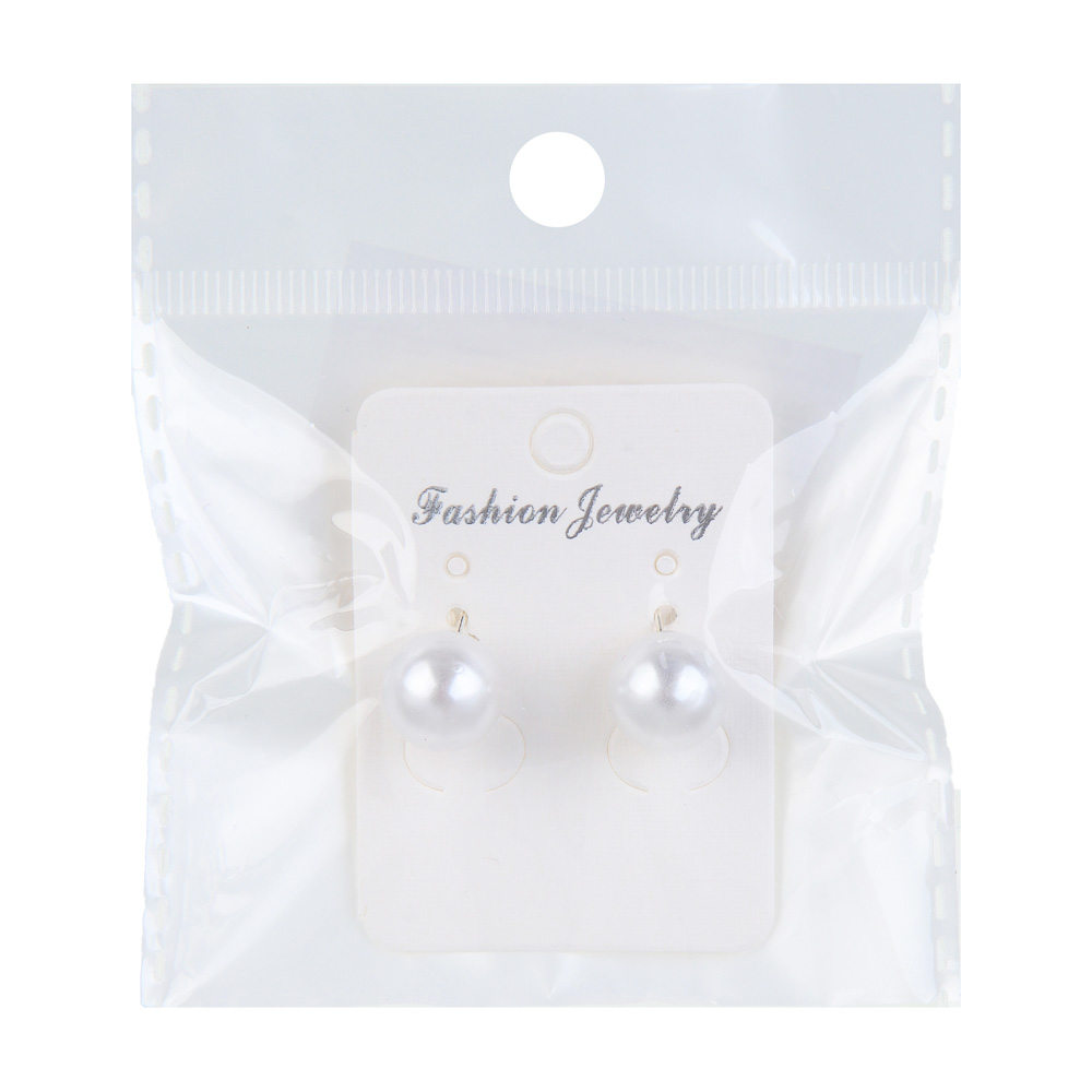 Серьги, бижутерия, пластик, сталь, 12мм, БЖ-1 - #5