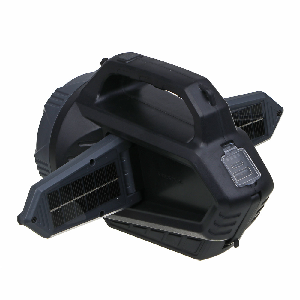 ЕРМАК Фонарь прожектор,LED,5 режимов,пластик,2400мАч,боков.фонари, красный свет, солн.батарея,Туре-С - #6