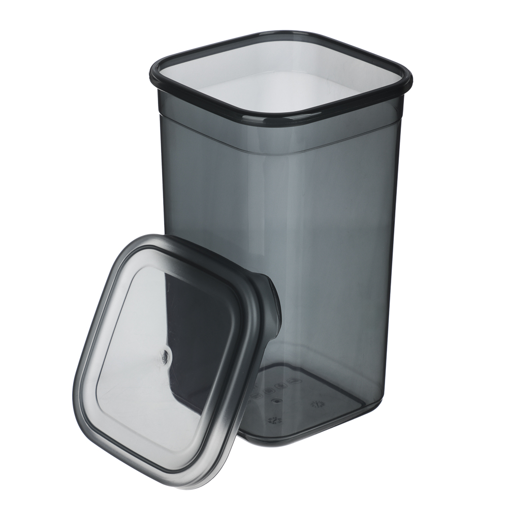 Ёмкость для сыпучих продуктов 1,4л 110х105х185, пластик, графит - #5