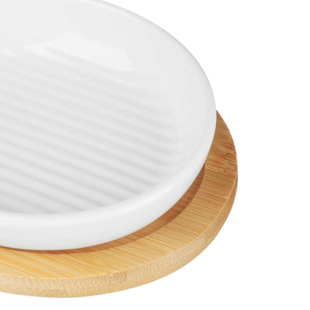 Подставка под ложку тм MILLIMI, 24х9,5х4,5см, фарфор, бамбук - #5