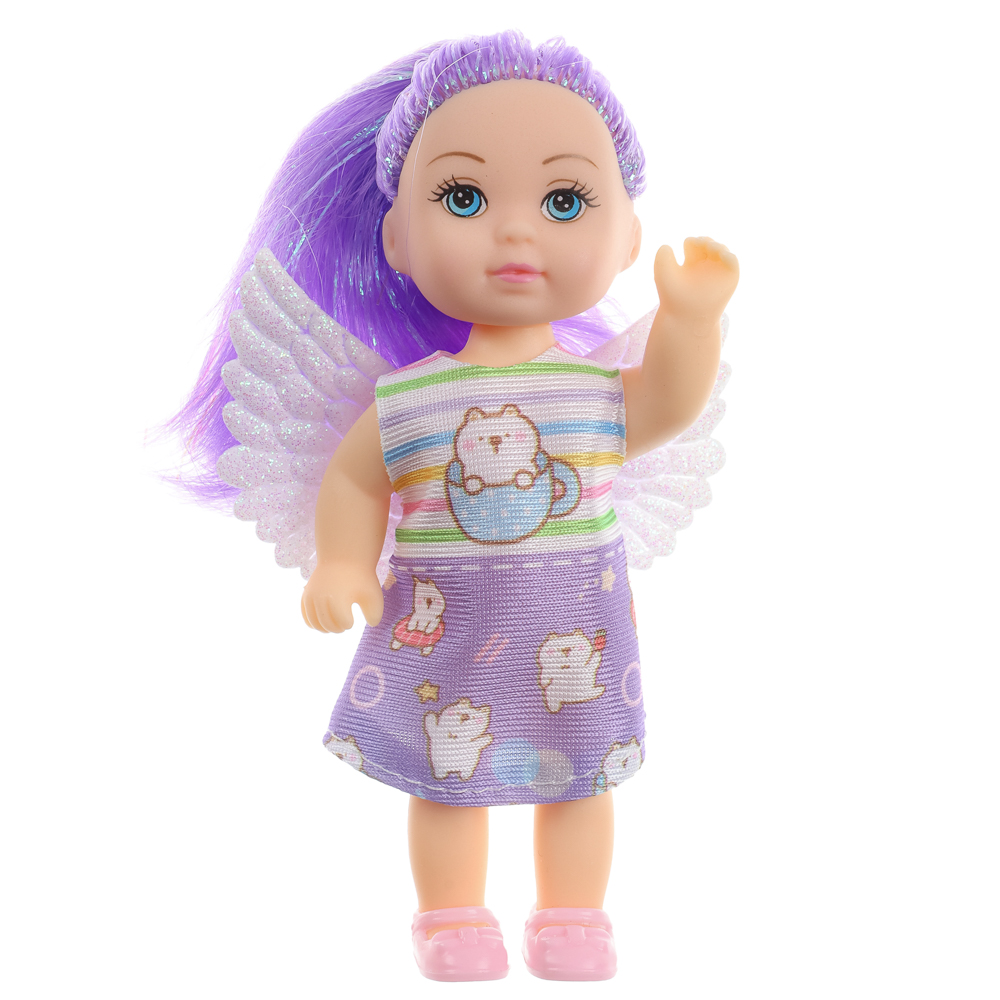 ИГРОЛЕНД Кукла с крылышками и цветн.волосами, 11 см, ABS, PVC, полиэстер, 13,5х4,5х18 см, 6 дизайнов - #23