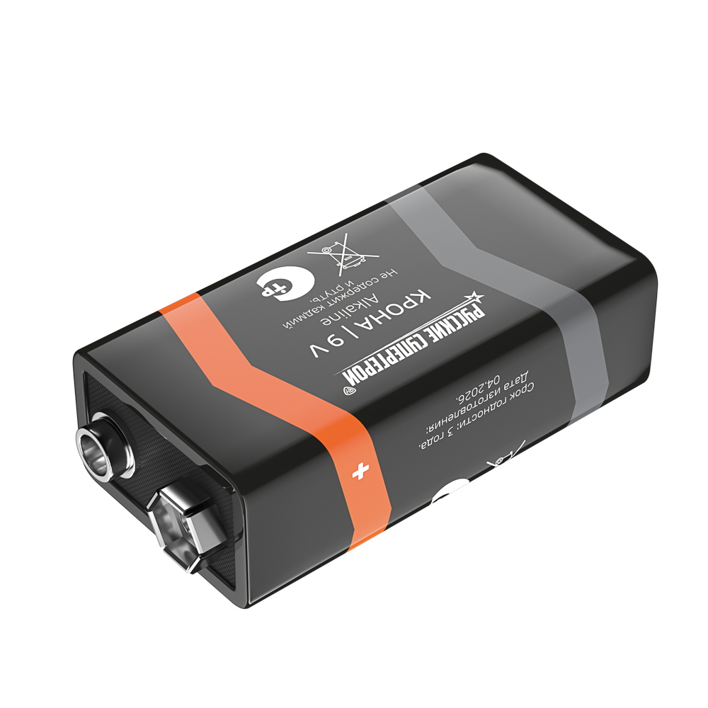 Батарейка КРОНА BY (6LF22, 6LR61) 1шт в блистере, щелочная 9В - #4