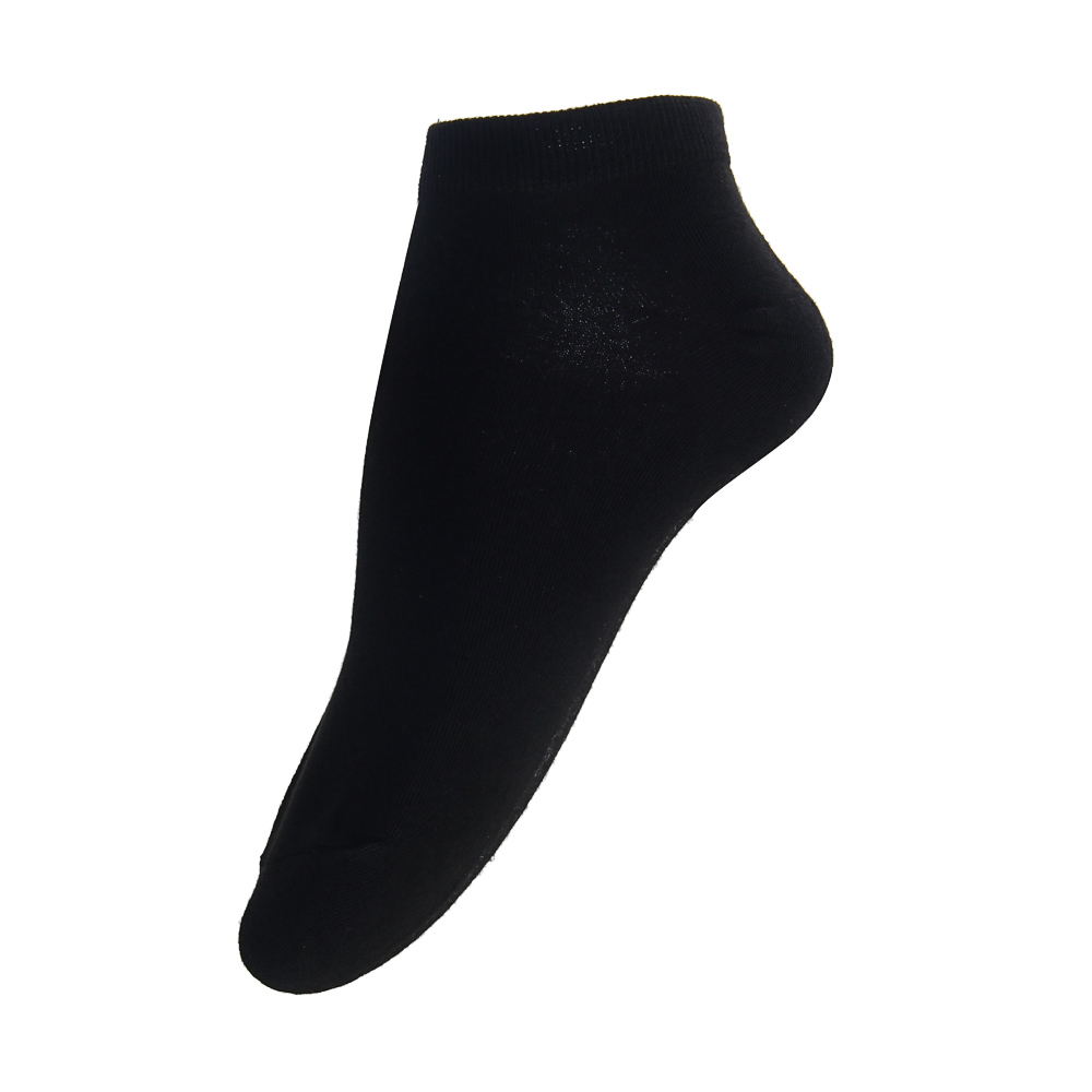 GALANTE Набор носков 5 пар, укороченные, р. 23-25, 85% хлопок, 10% полиамид, 5% спандекс, черный - #1
