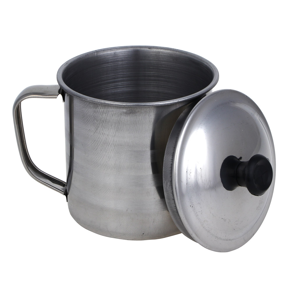 Кружка туристическая с крышкой тм РУССО ТУРИСТО, 0,22л., 8,2х7,3 см, 410-я нерж.сталь - #2