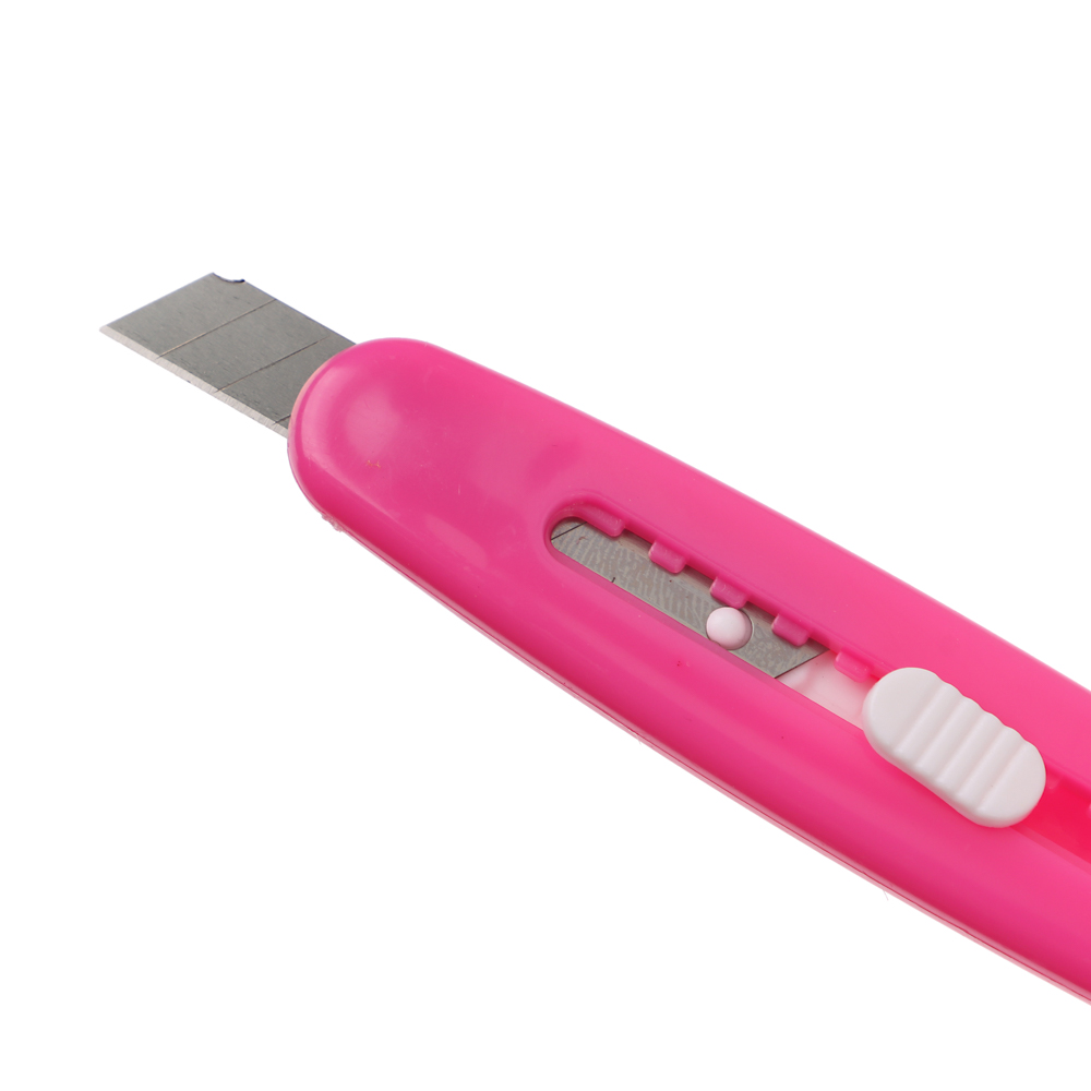 ClipStudio Нож канцелярский малый, 9см, лезвие 9мм, пластик, 3 цвета - #4