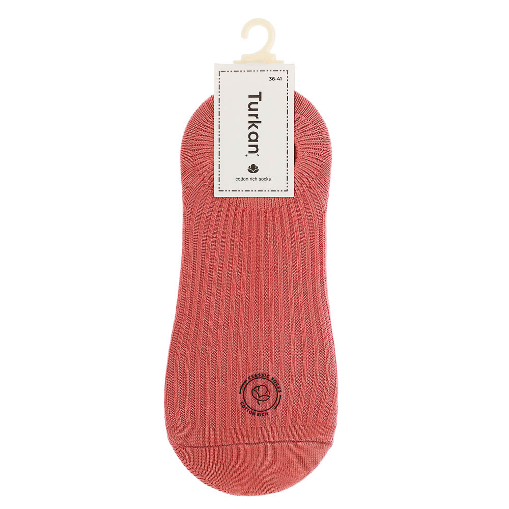 Носки-подследники лапша, тм Turkan, р. 36-41, 90%хлопок, 8% п/а, 2%лайкра,цвета в ас-те, AZ1230 - #4