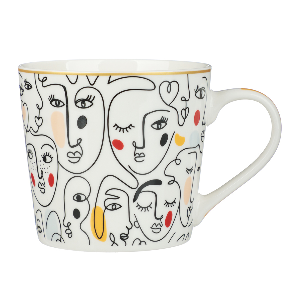 Кружка тм MILLIMI Авангард, 400мл, фарфор, 4 дизайна - #2