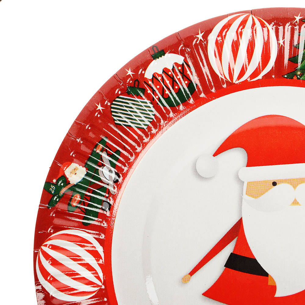 Набор бумажных тарелок Рождественская сказка, 6 шт d=180 мм - #3