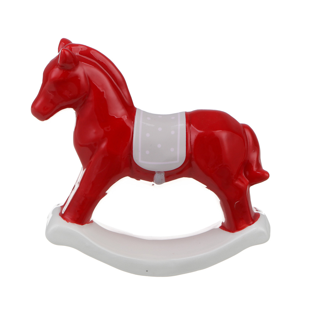 СНОУ БУМ Фигурка Лошадка-качалка 12 см, керамика, 2 цвета - #2
