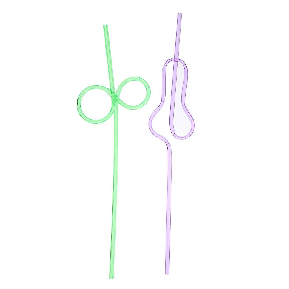 Трубочки для напитков тм Fntastic 5шт, "Крэйзи", фигурные, цветные, 25см - #4