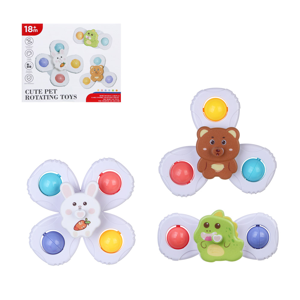 Развивающая игрушка сортер "Крутящиеся фигурки", ABS, силикон, 13,5х6х11см - #1