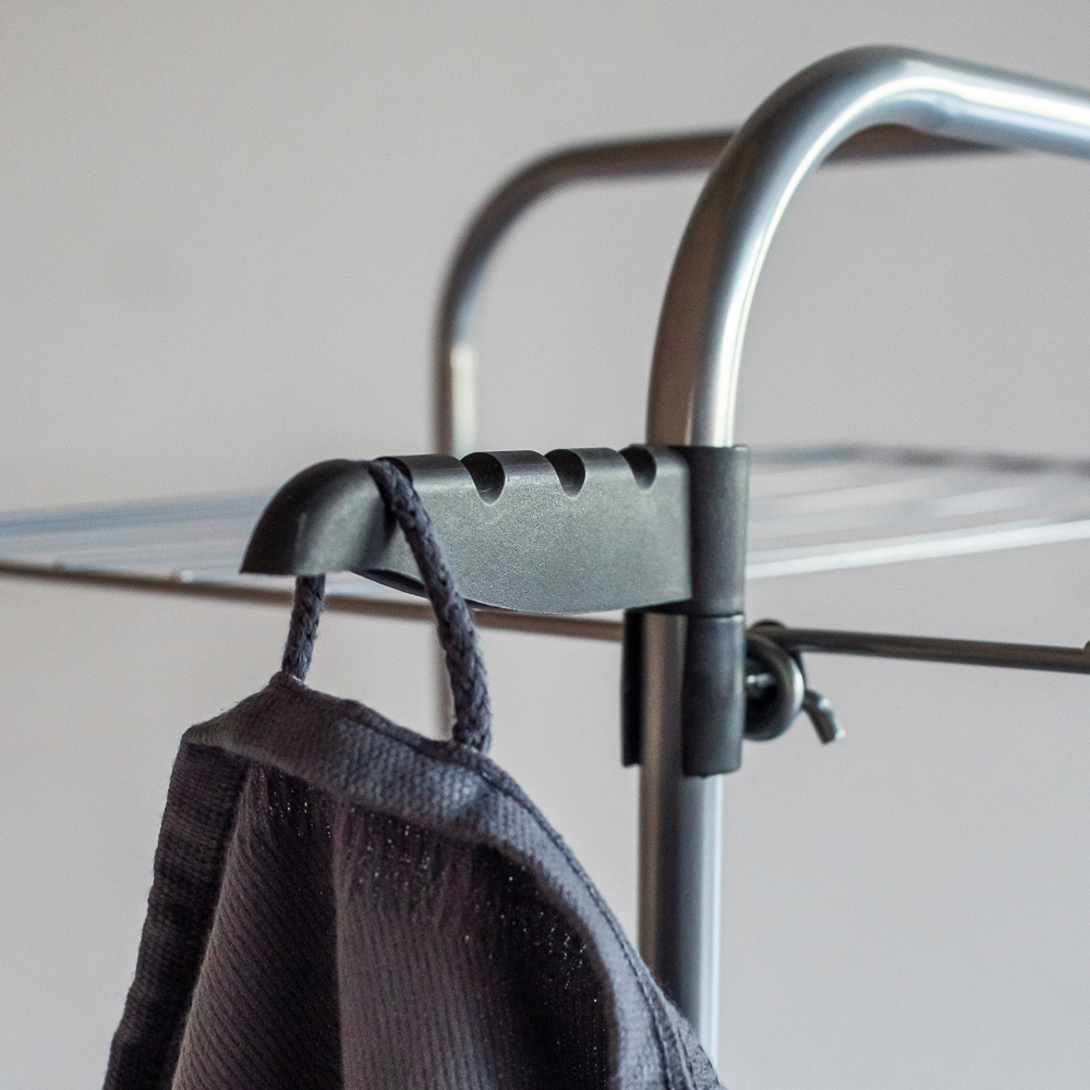 VETTA Сушилка для белья напольная, вертикал., 4 полки, на колесиках, окрашен. сталь, 70x61x175см - #7