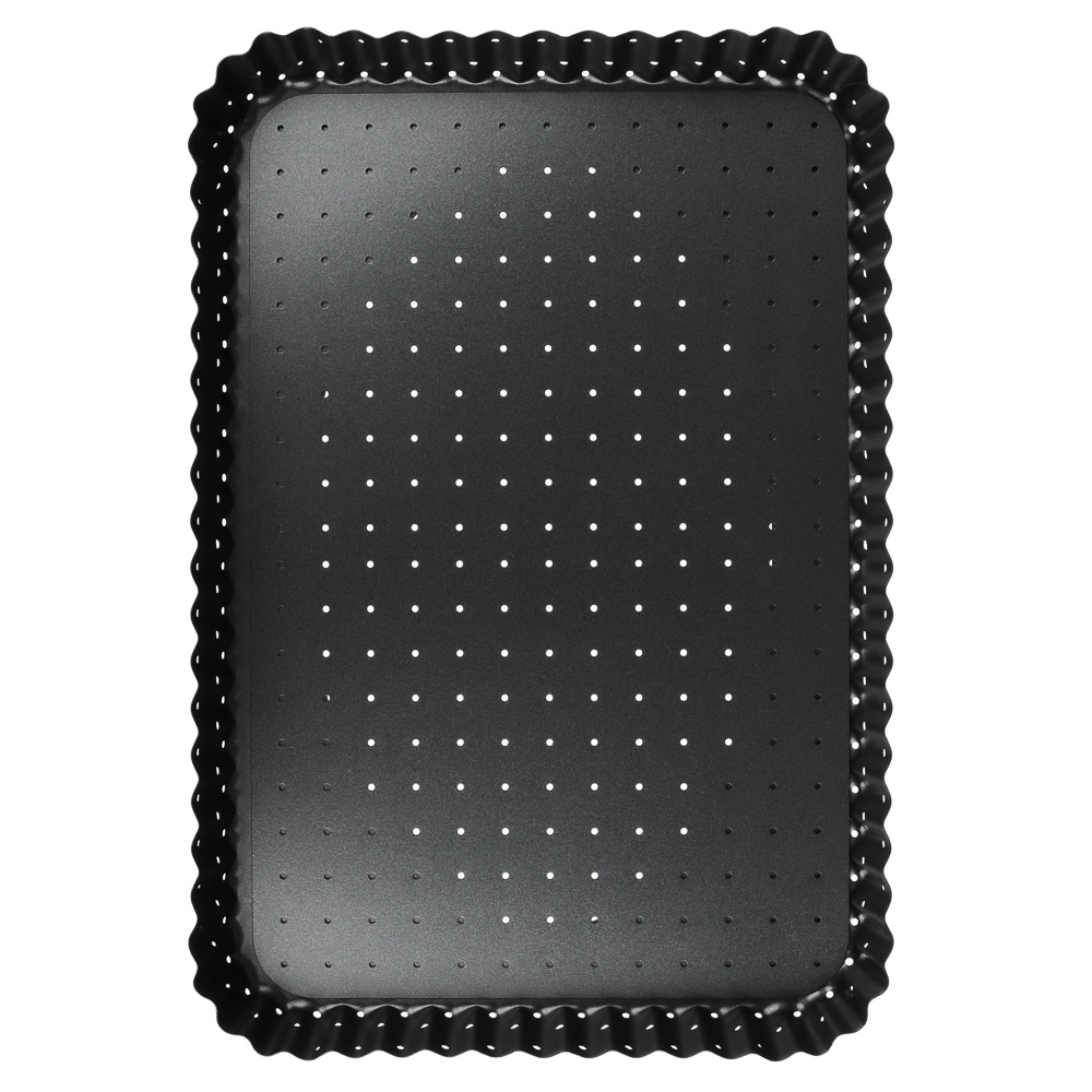 VETTA Форма для выпечки перфорированная 31x21х3см, съемное дно, угл.сталь, антипригарное покрытие - #5