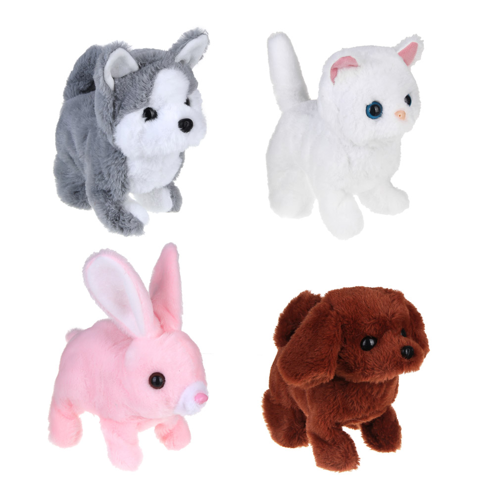 ИГРОЛЕНД Питомец интерактивный "Пушистя", PP, полиэстер, 16-20см, движение, звук, 2хАА, 4 дизайна - #2