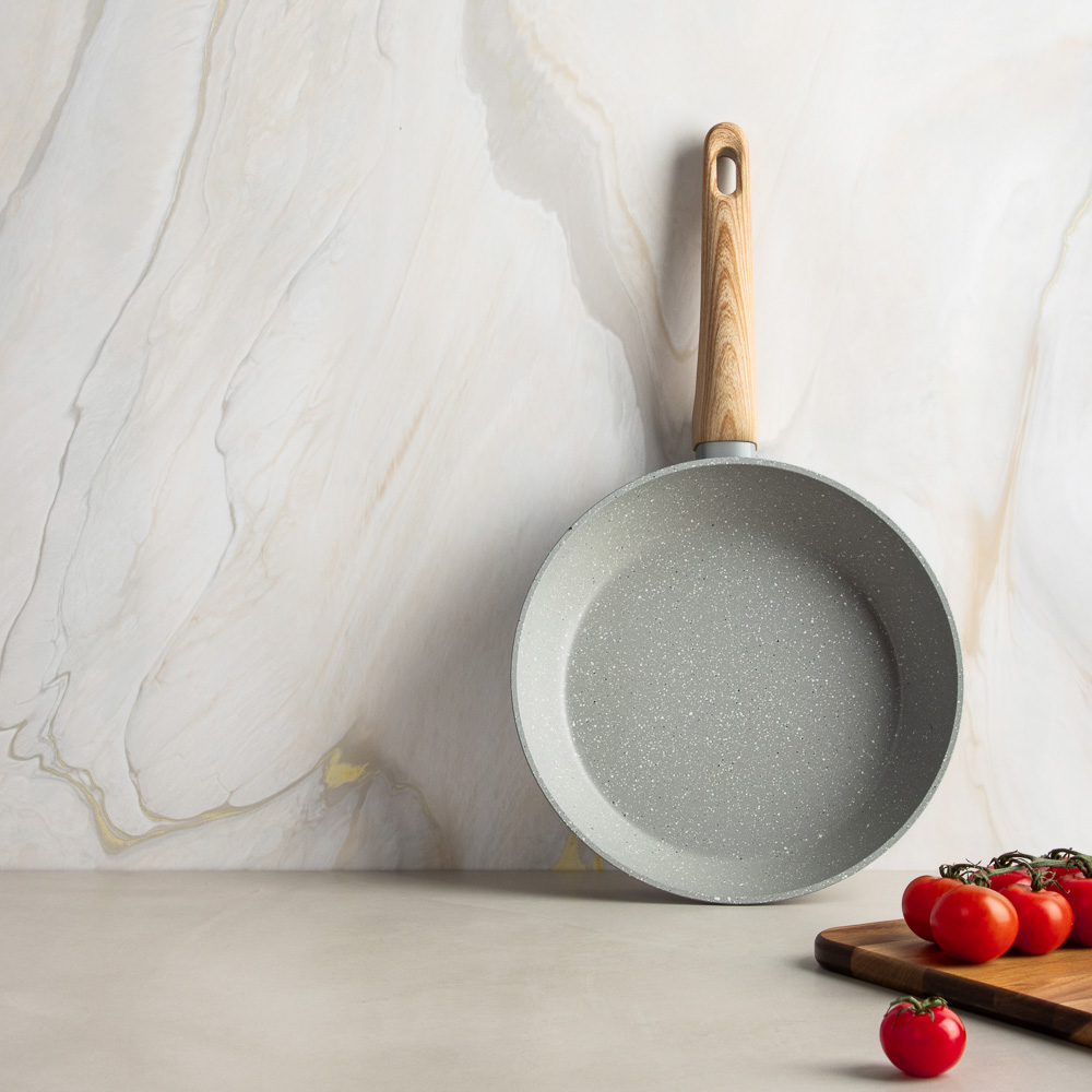 SATOSHI Берг Сковорода литая d24см, антипригарное покрытие Мрамор, индукция - #10