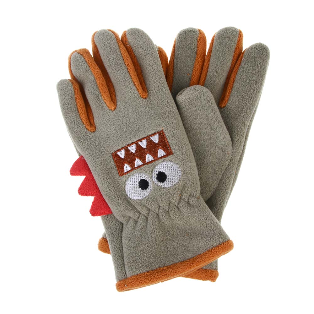 GALANTE Перчатки детские флисовые с декором, р.14, 100% полиэстер, разноцветные, ОЗ25-33 - #3