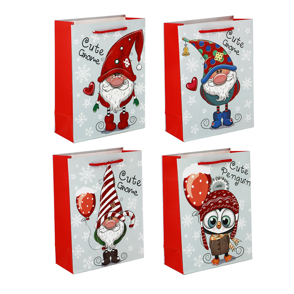 Пакет подарочный Сноубум "Cute gnome", 18x24x8,5 см - #1