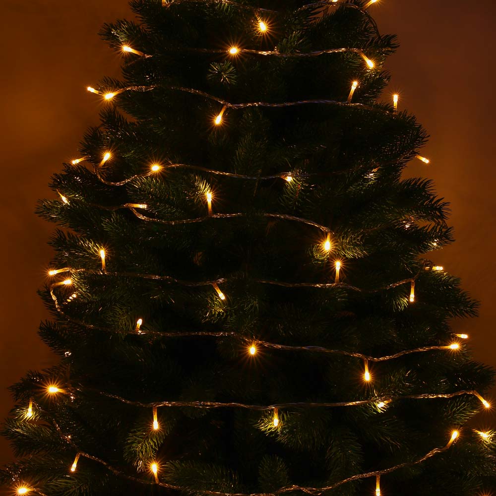 СНОУ БУМ Гирлянда эл. вьюн, 30м, 240LED, шампань, 8 режимов, ПВХ прозрачный, коннектор, 220В - #6