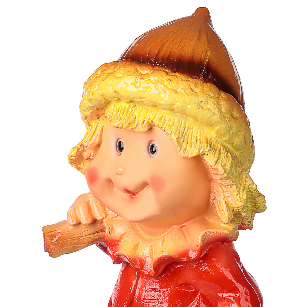 Фигура садовая Гномик с тяпкой 34х17см гипс - #5