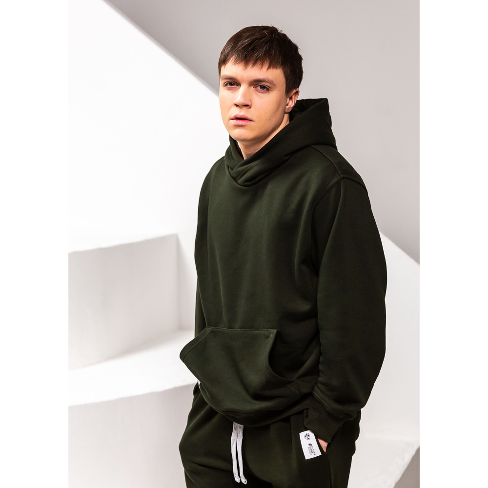 BY Hero Толстовка мужская, хлопок, цвет оливковый, размер XL - #1